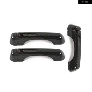 ジープ ラングラー JL 2018+ ABS 外装 サイド ドアハンドル テールゲートハンドル デコレーションカバー ステッカー ジープ ラングラー JL - a-Carbon　Fiber　Grain