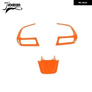 ジープ ステアリング ホイール 装飾カバー コンパス 2017-2020 レネゲード 2015-19 2021-23 アップ - Orange