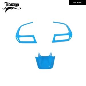 ジープ ステアリング ホイール 装飾カバー コンパス 2017-2020 レネゲード 2015-19 2021-23 アップ - Light Blue