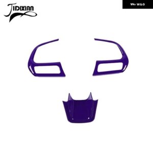 ジープ ステアリング ホイール 装飾カバー コンパス 2017-2020 レネゲード 2015-19 2021-23 アップ - purple