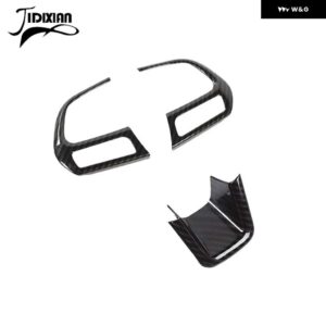 ジープ ステアリング ホイール 装飾カバー コンパス 2017-2020 レネゲード 2015-19 2021-23 アップ - carbon fiber grain