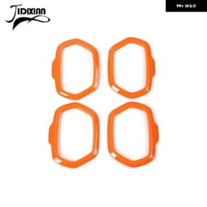 ジープ レネゲード 2016-24 車室内ドア スピーカー 装飾カバー リング - Orange
