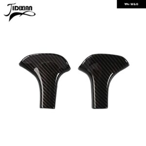 ジープ ギアシフトノブレバーヘッド装飾カバー グランドチェロキー 2014 2015 - black carbon 2 pcs