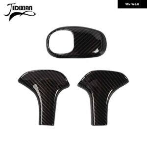 ジープ ギアシフトノブレバーヘッド装飾カバー グランドチェロキー 2014 2015 - carbon fiber 3 pcs