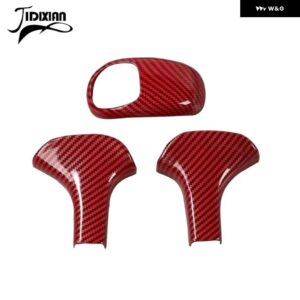 ジープ ギアシフトノブレバーヘッド装飾カバー グランドチェロキー 2014 2015 - carbon fiber 3 pcs2