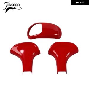 ジープ ギアシフトノブレバーヘッド装飾カバー グランドチェロキー 2014 2015 - red 3 pcs