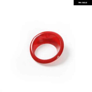ジープ 車内ワンボタン スタートスイッチ装飾リング カバー コンパス 2017-2020 レネゲード 2015 2016 アップ - red