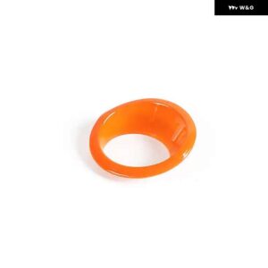 ジープ 車内ワンボタン スタートスイッチ装飾リング カバー コンパス 2017-2020 レネゲード 2015 2016 アップ - Orange