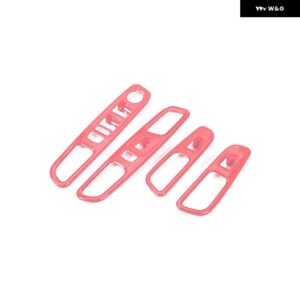 ジープ インテリアウィンドウリフト ボタン パネル 装飾カバー レネゲード 2016-24 - Pink