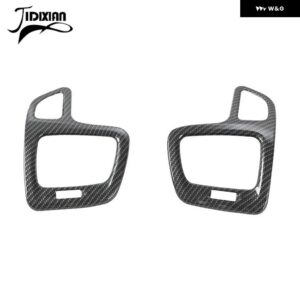 ジープ ABS 車内 ダッシュボード サイド空調吹アウトレットベント装飾カバー コンパス 2017-20 - carbon fiber grain