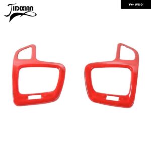 ジープ ABS 車内 ダッシュボード サイド空調吹アウトレットベント装飾カバー コンパス 2017-20 - red