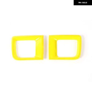 ジープ ABS 車 外装 フロントグリル バンパー エアインテークダクト ベント装飾カバー レネゲード 2016 2017 2018 - yellow ring