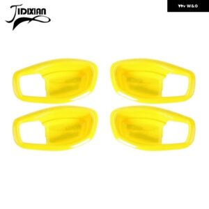 ジープ 車内ドアハンドルボウル装飾カバー レネゲード 2016-23 - Yellow