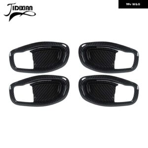 ジープ 車内ドアハンドルボウル装飾カバー レネゲード 2016-23 - carbon fiber grain