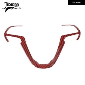 ジープ ステアリング ホイール 装飾カバー グランドチェロキー 2014-20 チェロキー 2014 + - red carbon fiber