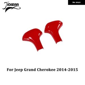 ジープ ギアシフトノブレバーヘッド装飾カバー グランドチェロキー 2011-15 2017-20 - 14-15 2 pcs red