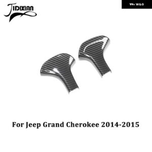 ジープ ギアシフトノブレバーヘッド装飾カバー グランドチェロキー 2011-15 2017-20 - 14-15 2 pcs carbon
