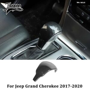 ジープ ギアシフトノブレバーヘッド装飾カバー グランドチェロキー 2011-15 2017-20 - 17-20 1 pcs carbon