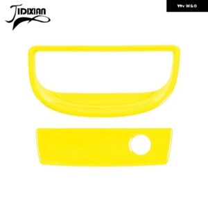ジープ 副パイロット収納ボックスハンドル装飾カバー ラングラー JK 2007-17 - Yellow