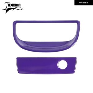ジープ 副パイロット収納ボックスハンドル装飾カバー ラングラー JK 2007-17 - purple