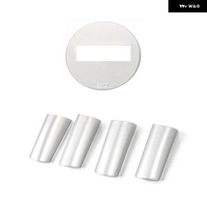 ジープ ラングラー JK 2007 2008 2009 2010 ABS 車内ステアリング ホイール 装飾カバー トリム - silver 5 pc