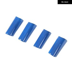 ジープ ラングラー JK 2007 2008 2009 2010 ABS 車内ステアリング ホイール 装飾カバー トリム - blue 4 pcs