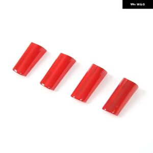 ジープ ラングラー JK 2007 2008 2009 2010 ABS 車内ステアリング ホイール 装飾カバー トリム - red 4 pc