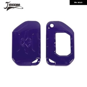 ジープ ラングラー JL グラディエーター JT 2018-24 キーケース シェル装飾カバー - purple