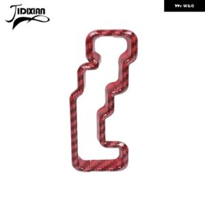 ジープ ラングラー JK 2011-17 ギアシフトパネル 装飾カバー インテリア - red carbon fiber