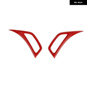 ジープ フェンダー 空調ベントアウトレット装飾カバー ラングラー JL グラディエーター JT 2018-24 - Red