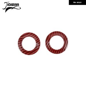 ジープ ABS A ピラー スピーカー 装飾カバー ラングラー JK 2007-14 カー - red carbon fiber