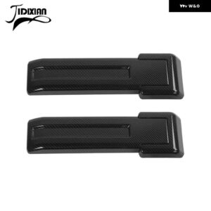 ジープ ラングラー JK 2007 2008 2009 2010-2017 車 外装 リアドアスペアタイヤテールゲート ヒンジ装飾カバー - Black Carbon Fiber