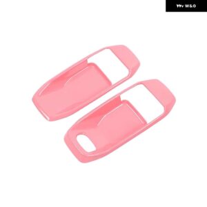 ジープ 車インナードアハンドルボウル装飾カバー ステッカー ラングラー JL グラディエーター JT 2018 アップインテリア - Pink