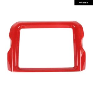 ジープ 車 8.4インチ GPS ナビゲーション 装飾カバー ラングラー JL グラディエーター JT 2018-23 - red