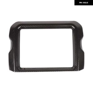 ジープ 車 8.4インチ GPS ナビゲーション 装飾カバー ラングラー JL グラディエーター JT 2018-23 - carbon fiber grain