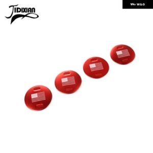 ジープ カーエアコンベントアウトレット装飾カバー ラングラー JL 2018 アップグラディエーター JT 2018 アップ - red flag 4 PCS