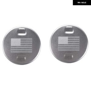 ジープ カーエアコンベントアウトレット装飾カバー ラングラー JL 2018 アップグラディエーター JT 2018 アップ - flag silver 2 PCS
