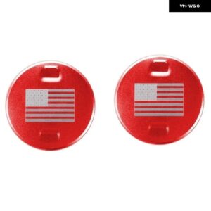 ジープ カーエアコンベントアウトレット装飾カバー ラングラー JL 2018 アップグラディエーター JT 2018 アップ - red flag 2 PCS