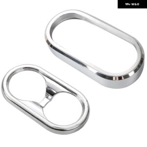ジープ ギアシフトパネル カップホルダー 装飾カバー ラングラー JK 2007 2008 2009 2010 インテリア - chrome 2 pc