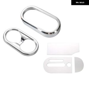 ジープ ギアシフトパネル カップホルダー 装飾カバー ラングラー JK 2007 2008 2009 2010 インテリア - chrome 5 pc