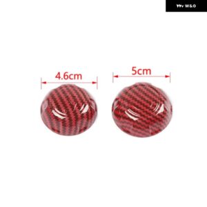 ジープ 車インテリアギアシフトノブシフタートップヘッド装飾カバー ラングラー JK 2011-17 - red carbon fiber