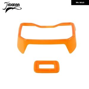 ジープ 車内リアアーム レスト ボックスカップホルダー 装飾カバー ラングラー JL 2018-24 アップ - Orange