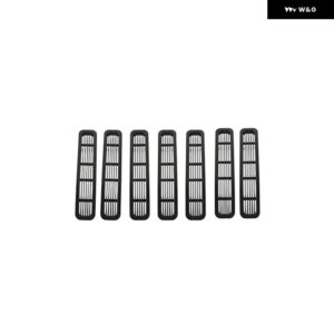 ジープ ラングラー TJ 1997 1998 1999 1999 2000-2006 フロントレーシンググリル グリル メッシュ装飾カバー - Black B