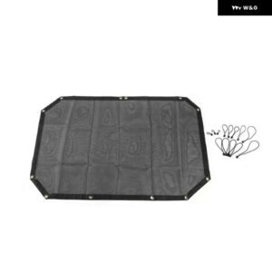 ジープ フロントドアトップサンシェードカバー ルーフメッシュ UV 断熱ネットラングラー JK 2007-2017 - balck