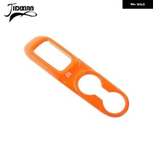 ジープ ラングラー JK 2011-17 車内ギアシフトパネル フロントカップホルダー 装飾カバー - Orange