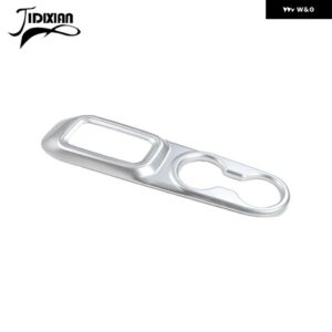 ジープ ラングラー JK 2011-17 車内ギアシフトパネル フロントカップホルダー 装飾カバー - Silver