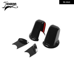 ジープ 車 外装 バックミラー ベース装飾カバー ステッカー ラングラー JK 2007 2008 2009 2010-2017 - black