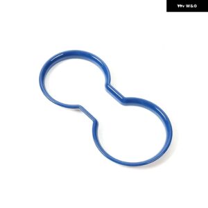 ジープ ラングラー JK 2011-17 車内フロントウォーターカップホルダー 装飾カバー - blue