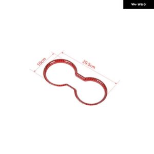 ジープ ラングラー JK 2011-17 車内フロントウォーターカップホルダー 装飾カバー - red carbon fiber