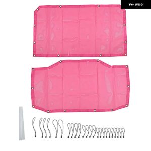 ジープ 車トップ サンシェード カバー UV 断熱ネット ラングラー JL 2018-23 アップ - Pink